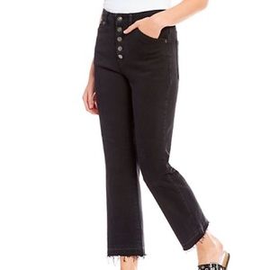 Free People wide leg jeans, high rise & waist.